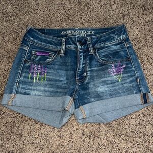 Embroidered American eagle shorts